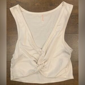 Free People XS white/faint pastel pink tank top